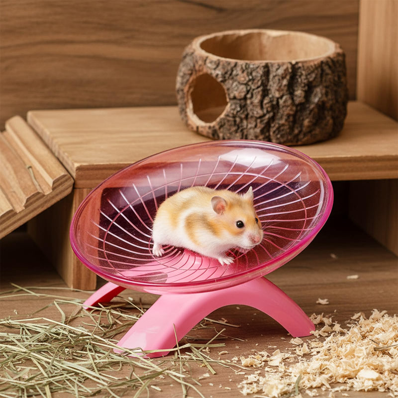 Foraineam 3 Pieces Silent Hamster Wheel, Hamster Flying Saucer, Quiet Spinner Running Exercise Wheels for Dwarf Hamsters, Gerbils, Mice, Hedgehogs, Guinea Pigs and Other Small Pets - PawsPlanet Australia