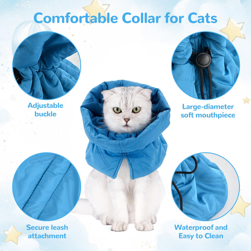 Cat Collar, SM, Cat Collar, Soft, Breathable, Adjustable, Collar, Cat Post-Op for Cats, Kittens, Prevents Licking Wounds Scratching After Surgery, Suitable for All Seasons