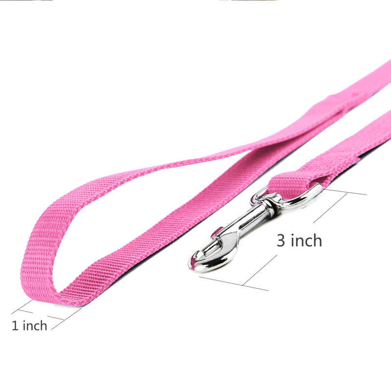 Jeckpat 10ft Black Dog Leashes Long Line Training Dog Leash,for Large,Medium and Small Dogs,Long Dog Lead,for Training,Backyard,Camping,or Play,Great for Parks and Fetch Pink - PawsPlanet Australia