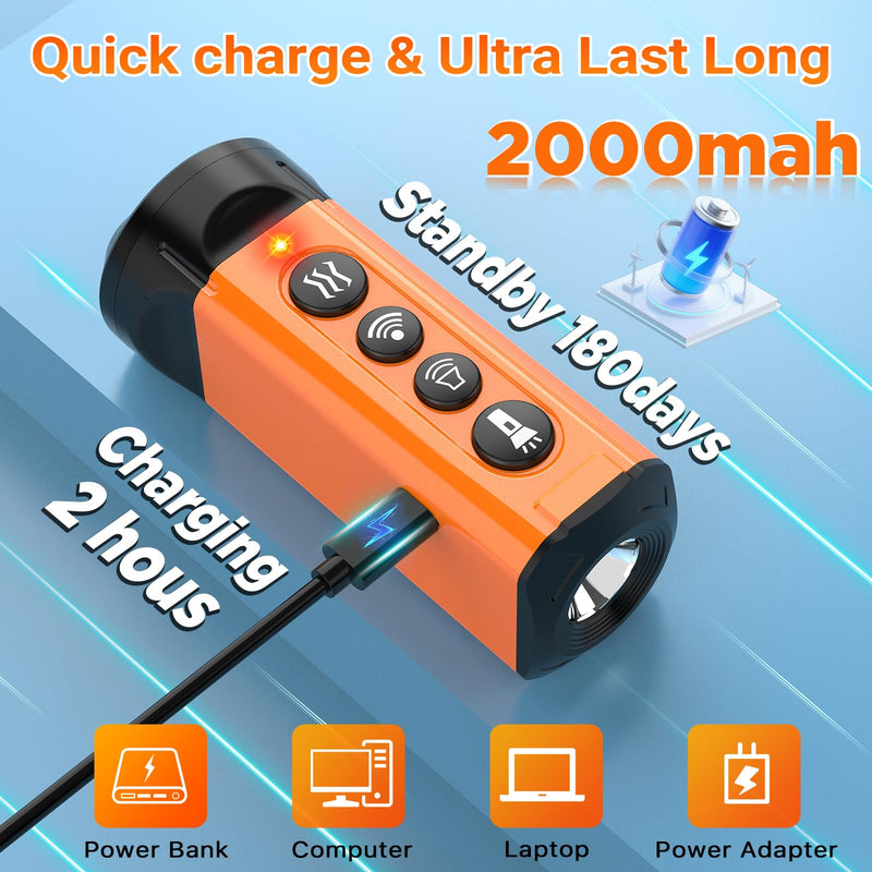 Dog Bark Deterrent Device,3X Anti Barking Device,6 Training Modes&4 Using Scenarios Dog Whistle to Stop Barking,50FT Range Ultrasonic Dog Repeller,Indoors&Outdoors Dog Barking Silencer orange