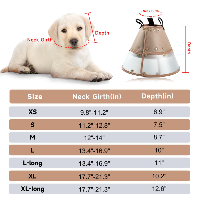 Soft Dog Cone Collar for Large Medium Small Dogs After Surgery, Adjustable Pet Recovery E-Collar, Elizabethan Collar for Dogs and Cats, Tan X-Small XS - PawsPlanet Australia