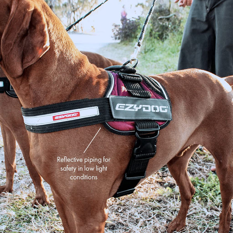 Ezydog Convert Harness, Extra Small, Burgundy X-Small