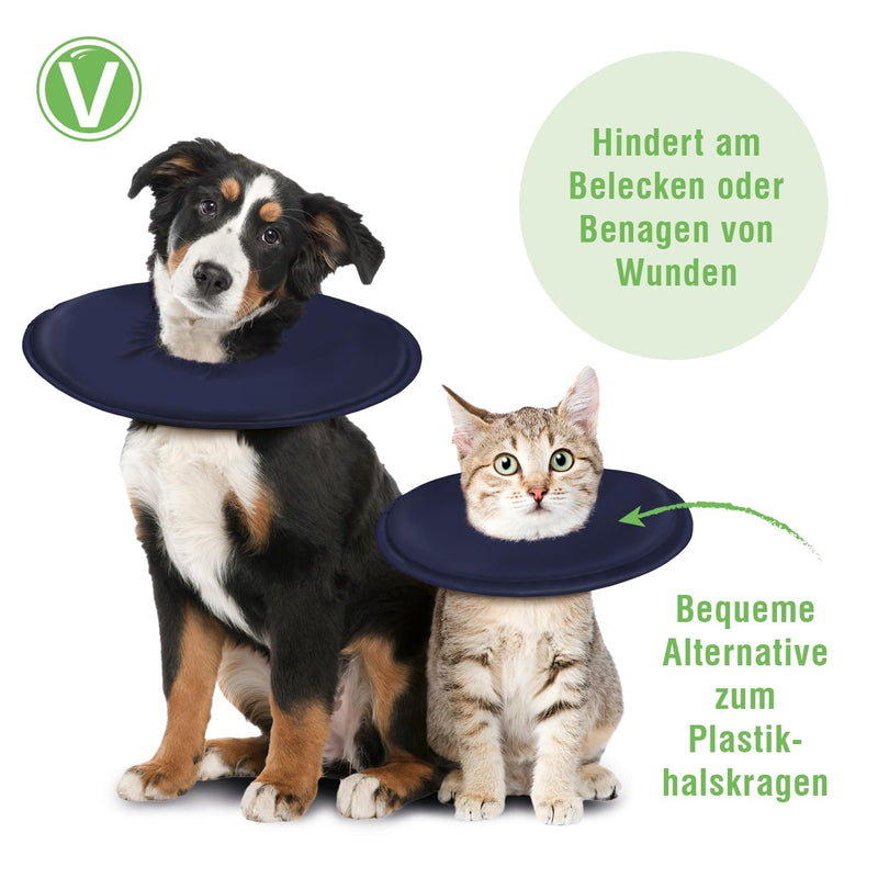 Lick Protection Collar - Neck Collar for Dogs & Cats, Comfortable Alternative to Plastic Neck Collar, No Visual Impairment, Water-Repellent, Washable - S Circumference 25-31 cm, Diameter 30