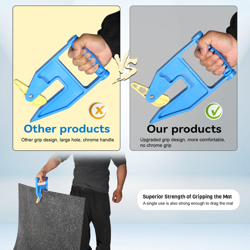 Heavy Duty Stall Mat Gripper, a Pair of Mat Mover Tool - Effortless Remover for Thick Rubber Mats in Horse Stalls, Barn, Gym, Trailer - Easy Lift & Move to Save Your Back - PawsPlanet Australia