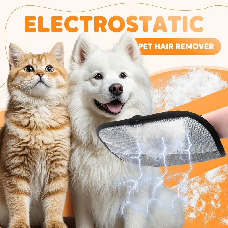 3 Pack The Magic Brush Pet Hair Remover Glove for Cats & Dogs, Pro Five-Finger Electrostatic Pet Hair Removal Gloves, Reusable & Washable Pet Hair Removal Tool for Couch, Clothing, Carpet, Car Seat - PawsPlanet Australia
