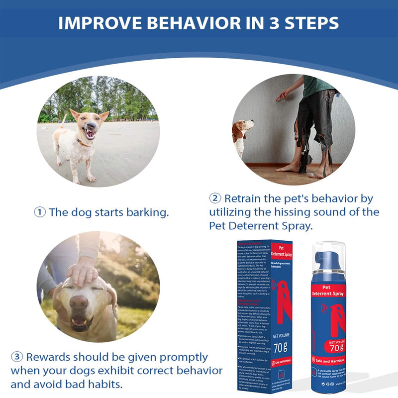 Corrector Spray Dog Trainer, 75ml Pet Instructor Spray for Dog, Humane Effective Help Dog Stop Unnecessary Behaviour: Stop Barking, Dog Fights & Attacks (2 Pack) 2 Pack - PawsPlanet Australia
