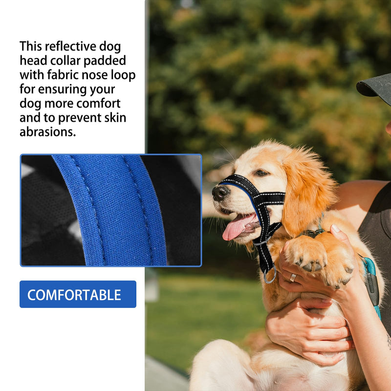 Dog Head Collar, Head Collar with Reflective Strap to Stop Pulling for Small Medium and Large Dogs, Adjustable (M, Orange) M - PawsPlanet Australia