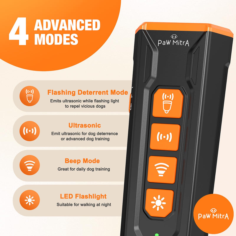 2025 Dog Bark Deterrent Device Rechargeable Ullasonic Anti-Barking Trainer Stops Barking & Bad Behavior 23FT Long-Range Safe for Dogs No Shock Press Button Instant Control Dog Training Indoor Outdoor - PawsPlanet Australia