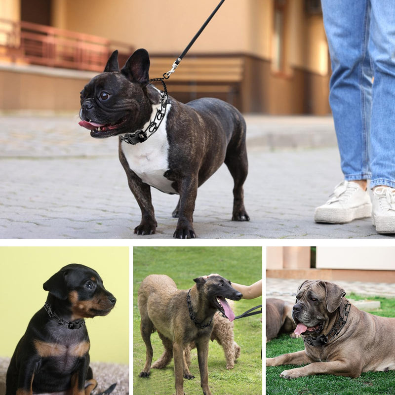 Pinch Collar for Dogs, Prong Training Collar with Quick Release Buckle for Dog Pulling Behavior Correction, Adjustable Pinch Leashes (Small / 12.5-18" Neck Size) Small / 12.5-18" Neck Size