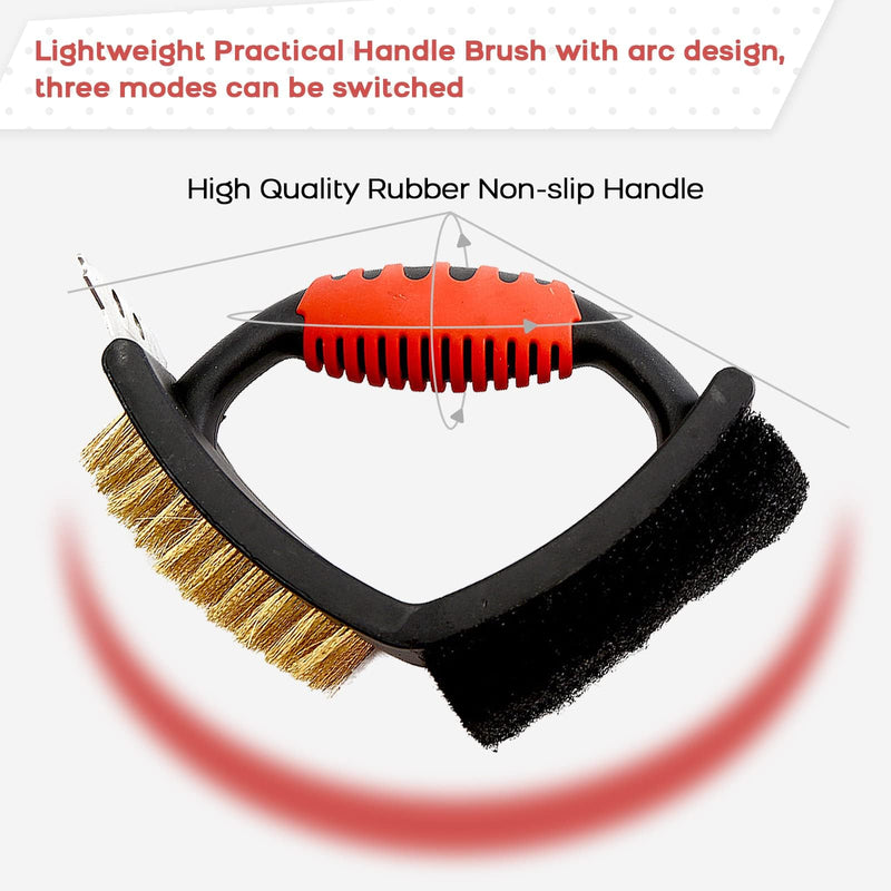 QBLEEV Bird Cage Cleaner, Stainless Steel Triangle Brush Set, Multi-Function Copper Bristle, Lightweight & Durable, Includes Cleaning Brush, Red - PawsPlanet Australia