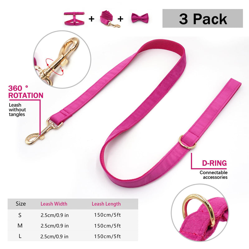 Large Big Dog Harness Set,Lightweight Dog Wedding Harness and Leash with Bow,Soft Unique 4-5 FT Leash for Female Dogs L - PawsPlanet Australia