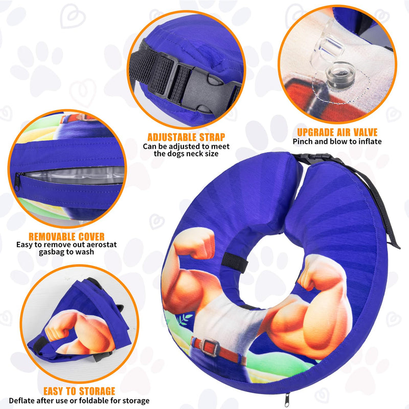 XL Large Dog Cone Collar for Dogs and Cats Inflatable Dog Donut Collar for After Surgery Recovery Soft Dog Cone for Small Medium Large Dogs Does not Impede Vision XL - PawsPlanet Australia