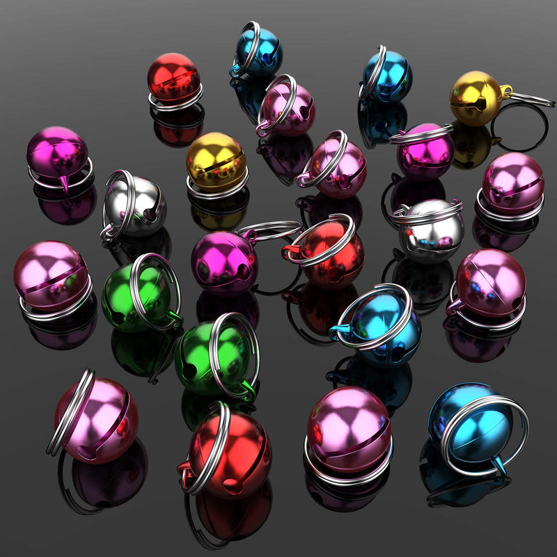 Outus 24 Sets of Cat Bells for Cat and Dog Collar Loud Pendant Pet Cat and Dog Bell Pet Pendant Accessories (Mixed Color) Mixed Color - PawsPlanet Australia
