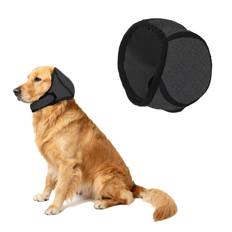 Dog Noise Cancelling Headphones, Waterproof Dog Earmuffs, Calming Ear Band for Dogs, Bathing, Fireworks, Swimming(Grey, M)