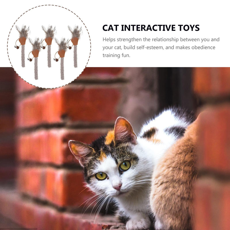 Beaupretty 5-Piece Matatabi Chew Toy for Kittens, Natural Material Cat Toy, Grey Cat Chew Sticks for Dental Care, Playset for More Activity and Entertainment