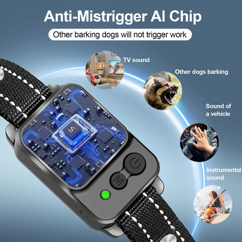 Citronella Bark Dog Collar Spray Dog Collar, with 5 Adjustable Sensitivity, Beep+Vibration+Spray 5 Working Modes Citronella Bark Collar, IP66 Waterproof Dog Spray Collar for L/M/S Black Black-QT - PawsPlanet Australia