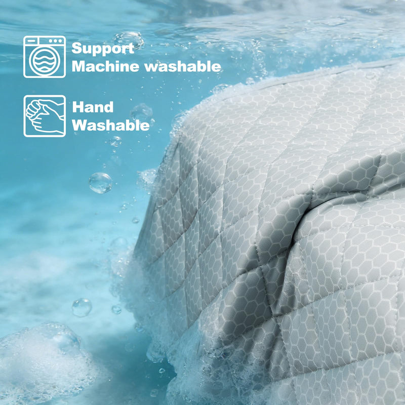 Cooling Mat for Dogs: Premium Waterproof Dog Cooling Blanket, 5-Layer Materials Dog Cooling Mat, Washable Pet Cooling Mat for Summer, Silver Grey Mats Medium Dogs Medium(40"x28") 005-Silver Grey - PawsPlanet Australia