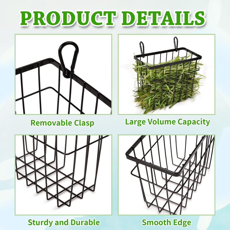 Rabbit hay feeder Sangle Sopffy 2PCS, guinea pig hay feeder with Metal Frame for Guinea Pig Chinchilla bunny, hay feeder rabbit, Chinchilla cage accessories - PawsPlanet Australia