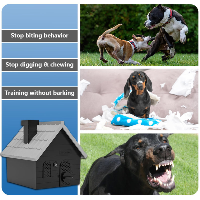 Dog Barking Control Devices, Anti Barking Device Ultrasonic Dog Barking Deterrent with 4 Modes, Stop Barking Dog Devices Up to 50 Ft Range, 2 in 1 Weatherproof Bark Control Device Outdoor Indoor