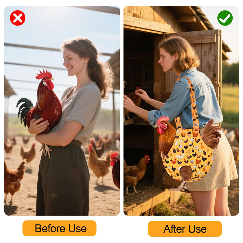 Chicken Holder Bag Sling, Chicken Carrier, Chicken Holder Bag, Chickens Medic Bags for Hen Rooster Poultry Transport Traveling Hiking Driving(2 pcs) - PawsPlanet Australia