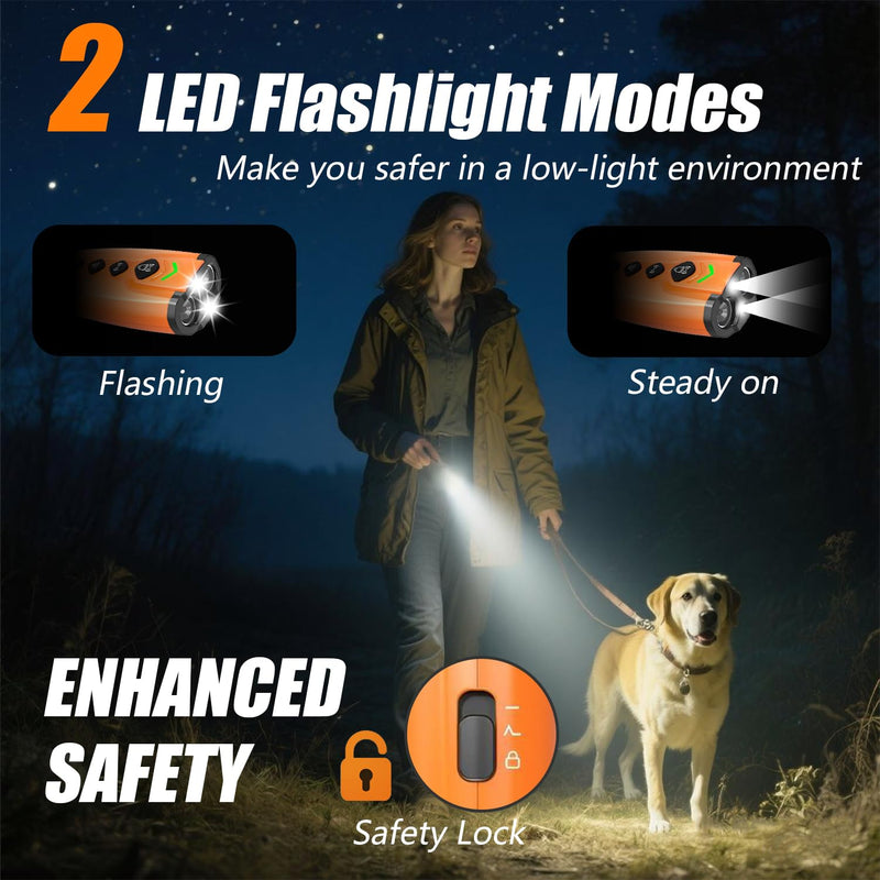 Dog Bark Deterrent Device,Ultrasonic Anti Barking Device,23ft|7modes|Flashlight|Beep,Safe Humane Portable Rechargeable Training Tool For Correcting Behaviors Own Dog/Managing Neighbor'S Barking Dogs