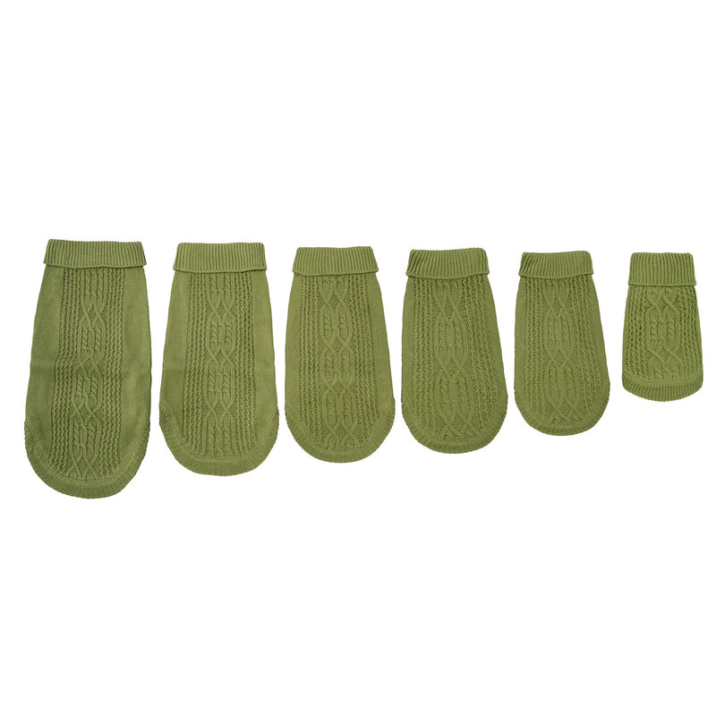 Cat Sweater Keep Your Pets Cozy, 16 Color Turtleneck Knitted Sleeveless Dog Sweater, Winter Outfits for Cats & Small Dogs During Cold Seasons(Olive Green, X-Large) Olive Green - PawsPlanet Australia