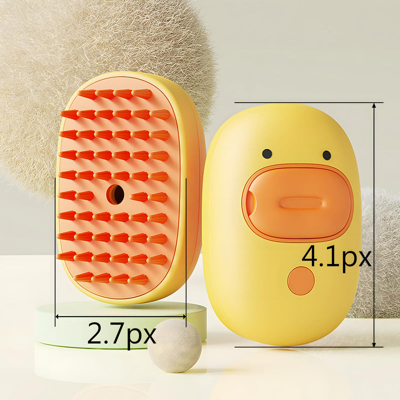 Cat Steam Brush,3 In 1 Steamy Pet Brush with Release Button and Tank,Pet Spa Brush for Dogs Cats,Self Cleaning Steam Cat Brush for Removing Tangled and Loose Hair (white) white - PawsPlanet Australia