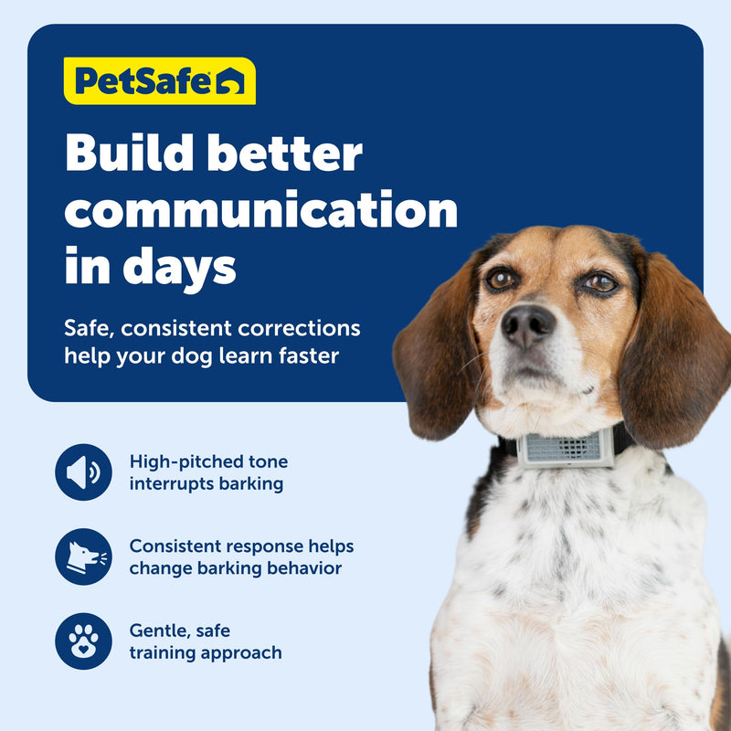PetSafe Ultrasonic Bark Control Collar - Gentle No Shock Bark Training - Lightweight Comfortable Design - Water Resistant Dog Collar - Humane Anti Bark Device - PawsPlanet Australia