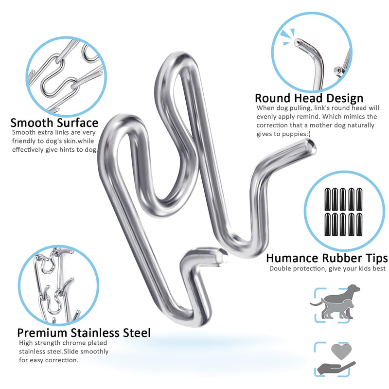 4pc Prong Dog Training Collar Extra Links for All Brands Dog Collar, Adjustable Dog Pinch Collar Links, No Pull Collar Links for Small Medium Large S: 2.25mm - PawsPlanet Australia