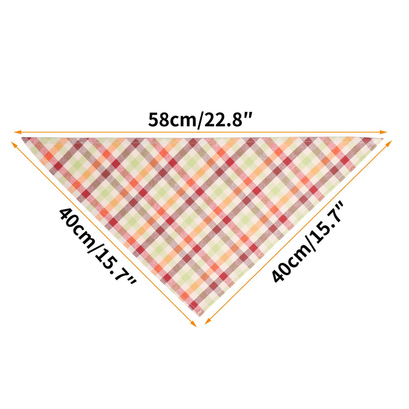 Segarty 30 Pack Triangle Plaid Bibs, 22.8"x15.7" Pet Scarf Washable Dog Bandanas Accessories Bulk for Small Medium Dogs Cats Large Puppy, Adjustable Reversible Boy Pets Birthday Kerchief Assorted_22.8"x15.7"_30PCS - PawsPlanet Australia