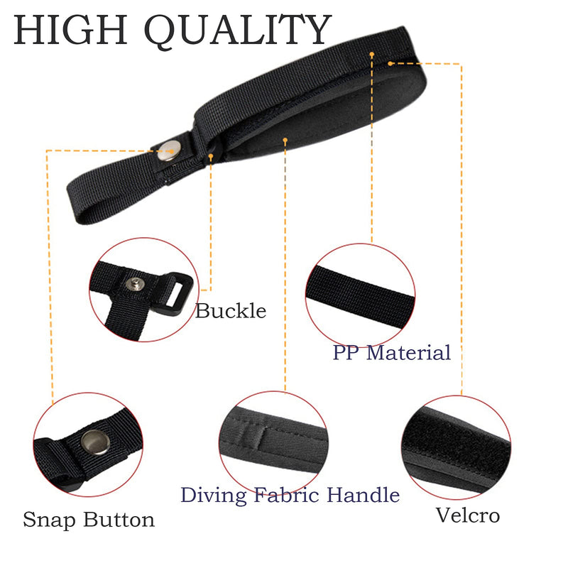 Hands Free Adjustable Wrist Strap,Suitable for Any Dog Leashes with Adopts Design,Soft and Comfortable Diving Fabric Wrist Strap for Retractable Dog Leash (Classic Black) Cool Black - PawsPlanet Australia