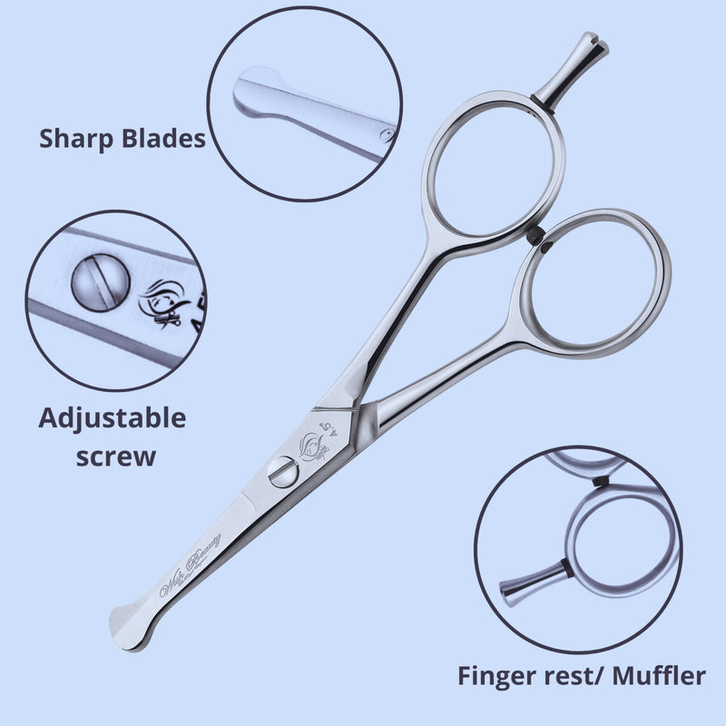 Glamified Glam Pet Grooming Shears,4.5" Dog Eye Cutter Scissors Stainless Steel W/Safety Rounded Tips for Professional Pets Dogs Cats Grooming Tool