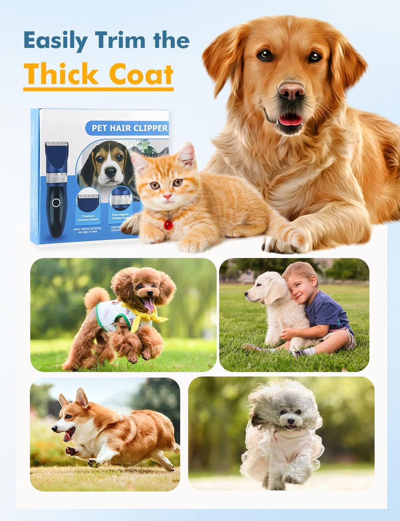Quiet Dog Clipper, Professional Clipper, Dog Cat, Long Hair Cat Razor for Long Hair Cats, Electric Dog Trimmer, Cordless Hair Trimmer - PawsPlanet Australia