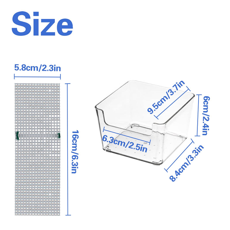 2 Pack Transparent Hermit Crab Water Tank with Climbing Ramp, Hermit Crab Aquarium Tank Cage Salt Water Pool Accessories, Hermit Crab Habitat for Small or Medium Hermit Crab Habitat - PawsPlanet Australia