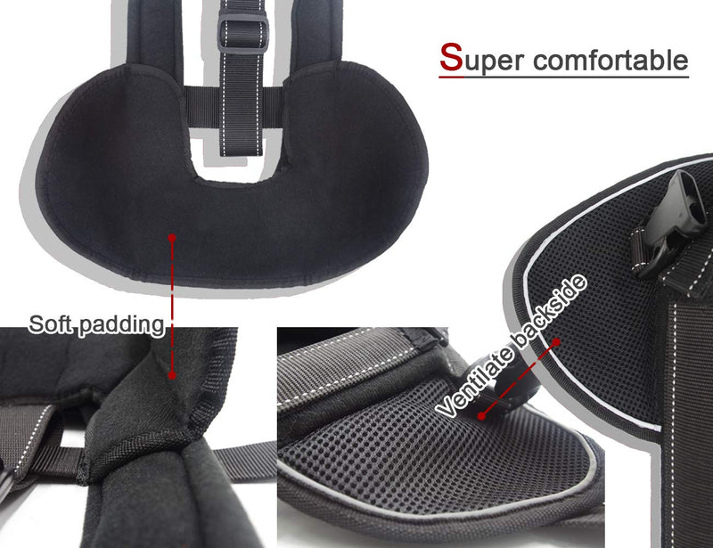 Heavy Duty Dog Harness for Large Dogs, No Pull Dog Vest Harness with Handle Extensible, Reflective Stitching XXL: Chest girth 32-47'' - PawsPlanet Australia