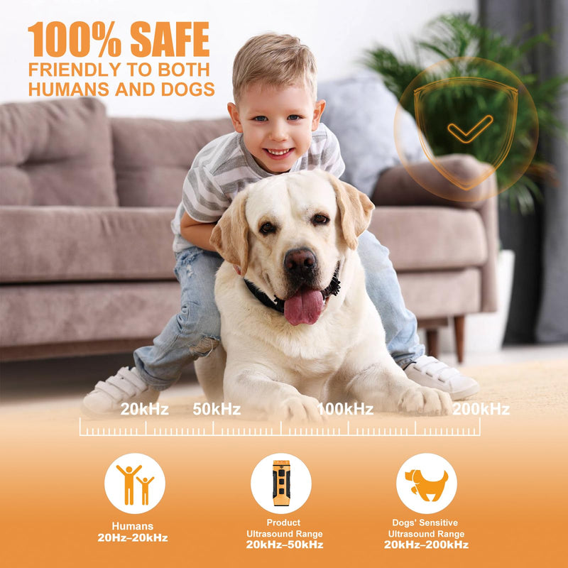 Dog Bark Deterrent Devices, Anti Barking Device for Dogs ultrasonic Stopper Control Device 50 Ft Correct Your Dog's Bad Behavior Better Than Shock Collars (YELLOW-5431) YELLOW-5431