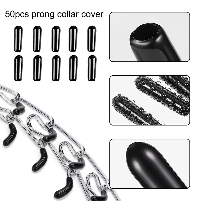 Training Collar Covers Designed for Herm. Sprenger Collar (50 Pack) Collar Rubber Tips Vinyl Comfort Collar Tips (2.25mm-3.0mm) 2.25mm-3.0mm - PawsPlanet Australia