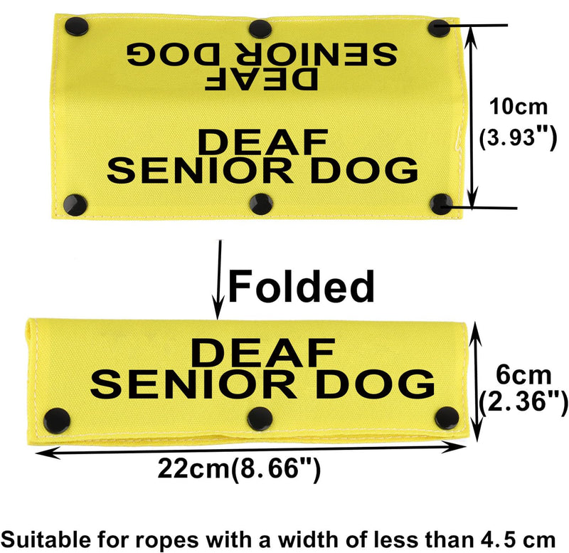 Hearing Impairment Dog Leash Sleeve Deaf Senior Dog Dog Leash Sleeve Use On Special Needs Dog (Deaf Senior Dog-YE Sleeve) Deaf Senior Dog-YE Sleeve - PawsPlanet Australia