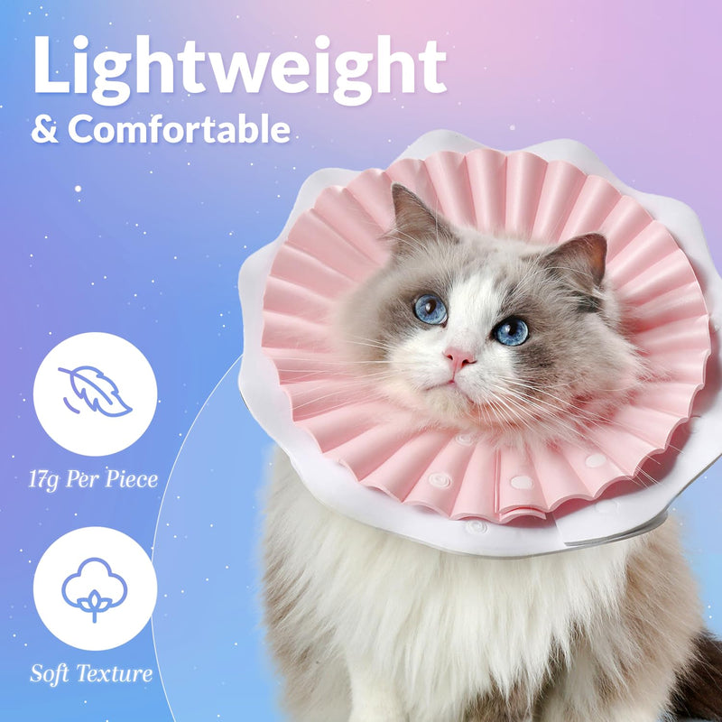 McGill’s Tail Cat Cone Collar Soft, Comfortable Cat Recovery Collar with Royal Ruffled Design, Adjustable Elizabethan Collar for Cats, Water-Resistant EVA Cat Cones After Surgery (Mint Green, M) Mint Green Medium