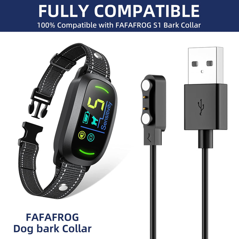 2-Pack Charger Replacement for FAFAFROG Dog Bark Collar, Magnetic Charging Cable, Black - PawsPlanet Australia