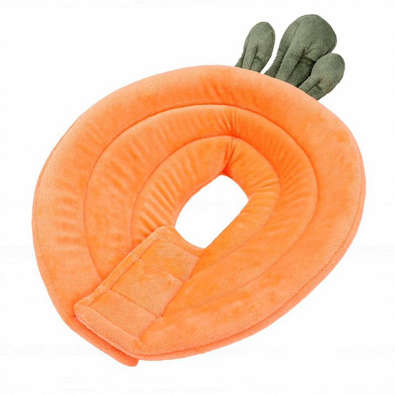 Cone collar for cats, recovery collars and cone-safe, adjustable collar for kitten recovery. For wound healing and safety after surgery. Cone collar for orange and carrot.