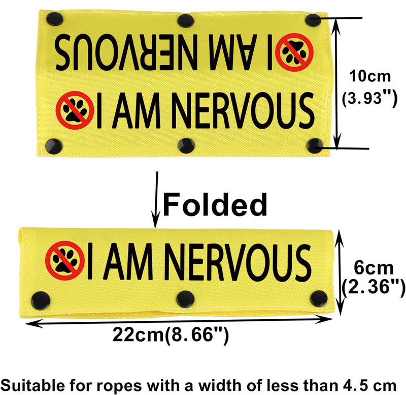 Funny Dog Leash Sleeve I am Nervous Dog Leash Wrap Sleeve Pet Birthday Gift (I AM Nervous-YE Sleeve) I AM NERVOUS-YE Sleeve - PawsPlanet Australia