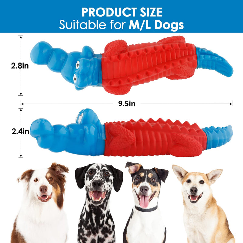 PETIZER Dog Toys for Aggressive Chewers, Non Squeak Dog Chew Toys, Interactive Dog Toys, Dog Teething Toys Made with Nylon and Rubber for Small/Medium/Large Dogs - PawsPlanet Australia