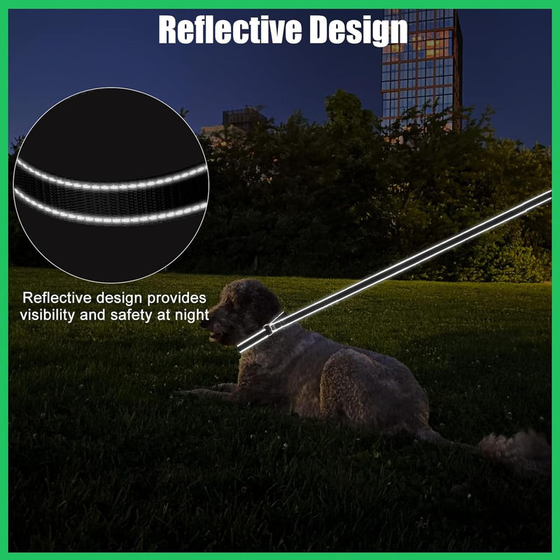 HOMIMP Reflective Slip Lead - 8 Pack 6 Ft No Pull Dog Leash for Small to Large Dogs, Heavy Duty Width 1In 8 Pack REFLECTIVE - PawsPlanet Australia