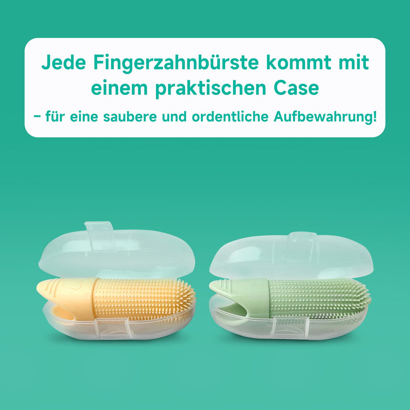 Jubelinn 4x Finger Toothbrush for Dental Care & Oral Hygiene - Soft Silicone Finger Cots Suitable for Small Dogs & Cats - Fresh Breath - Prevents Tartar & Inflammation - Teeth Cleaning
