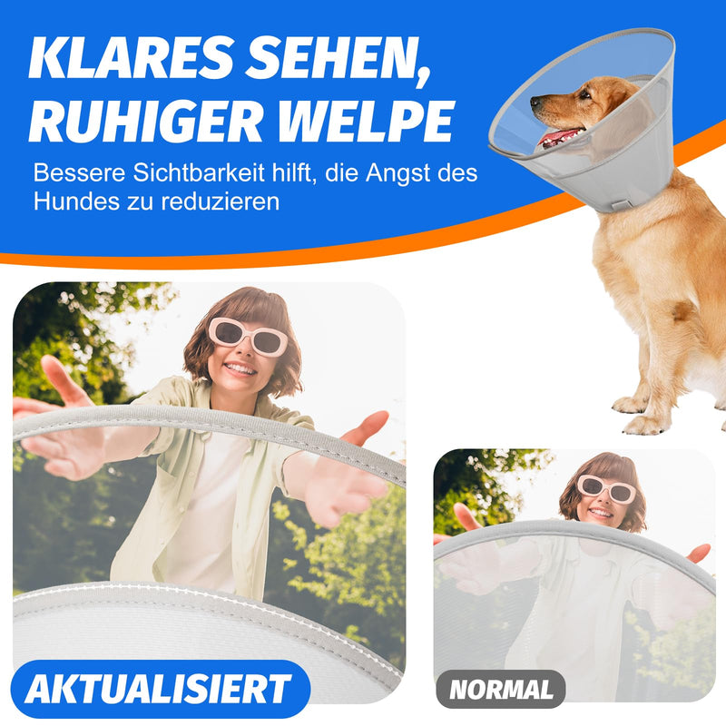 Supet Collar for Dogs (Light Grey-L) L light grey