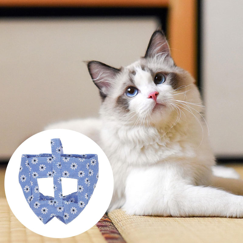 Veemoon Breathable Fabric Cat Muzzle Cover with Practical Closure Design and Leg Protection for Manicure and Medication Application, Size S, 1 Piece