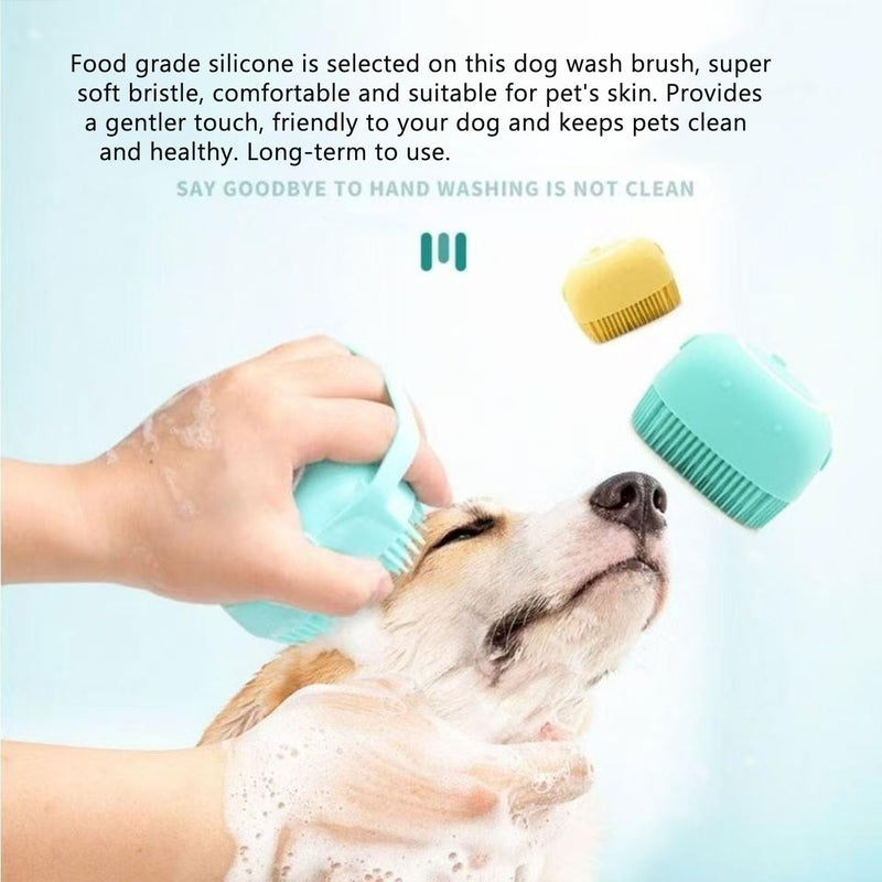 Pets Bath Brush | Scrubber for Bath | Dog Shampoo Brush | Dog Washing/Shower Brush, Suitable for Short/Long Haired Dogs, (pink) (Blue) Blue - PawsPlanet Australia