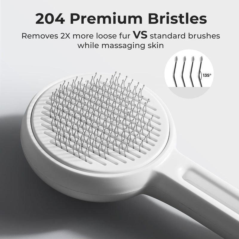 Self Cleaning Slicker Cat & Dog Brush - Skin Friendly Shedding Grooming Tool for Pets, Pet Supplies Accessories, Deshedding Comb for Short Long Haired Kittens, Massage Function to Removes Loose Fur - PawsPlanet Australia
