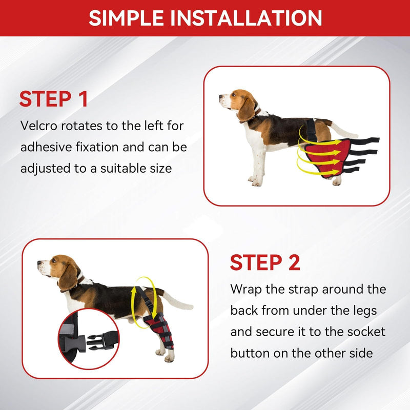 Dog Hind Leg Brace, Pet Dogs Protector Sleeve Brace Neoprene Anti-licking Breathable Support Knee Pads for Dog Legs Pet Stable Knee Pads Support (S)